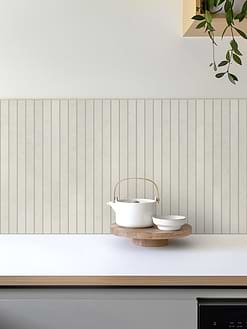 Modern Long Beige Porcelain Mosaic Tile BA4501