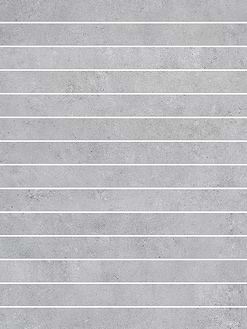 Modern Long Gray Mosaic Tile White Grout BA4503