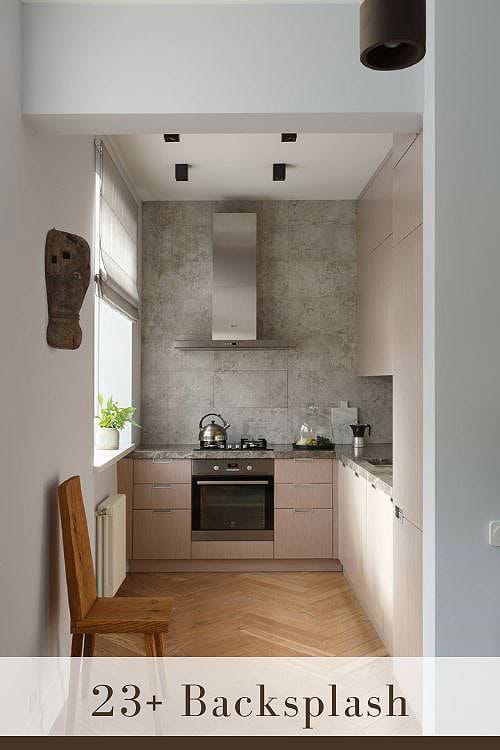 Concrete Kitchen Backsplash
