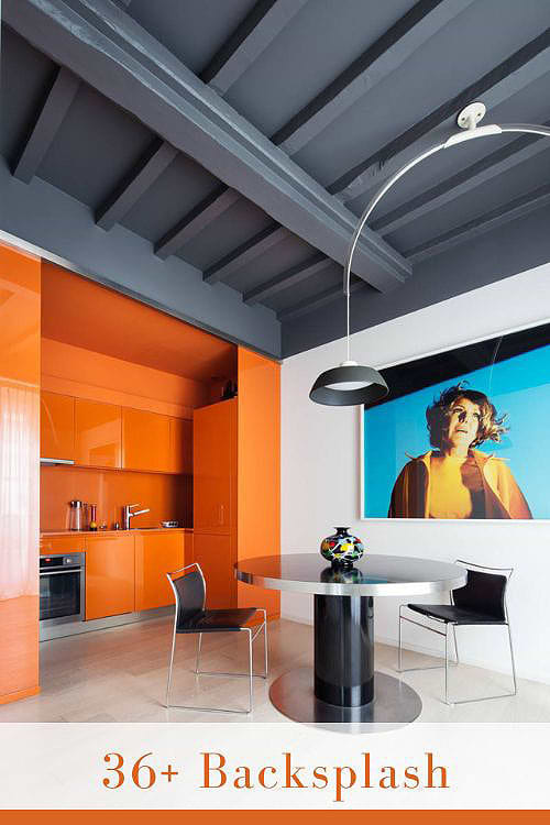 Orange Backsplash Ideas