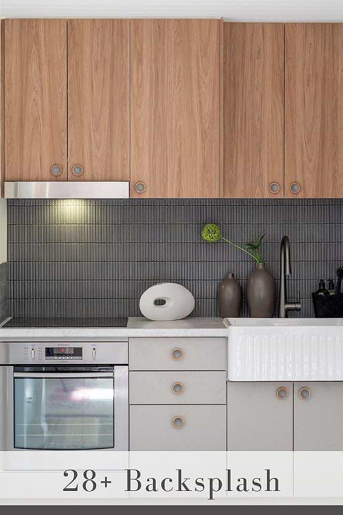 Porcelain Tile Backsplash Variety of Color, Materials and Textures