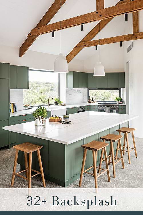Solid Kitchen Backsplash
