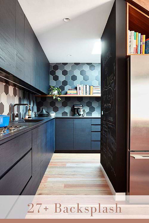 Kitchen with Two Different Backsplashes Mix & Match Different Styles