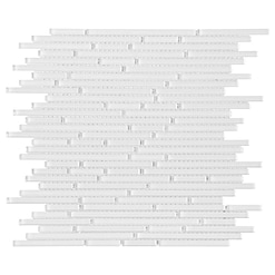 Modern white glass backsplash tile BA1164 1