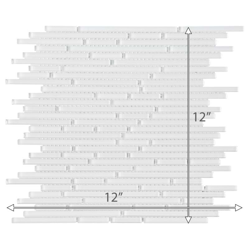 Modern white glass backsplash tile BA1164 2