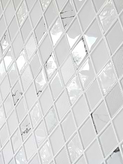 Rhomboid White Glass Mosaic Backsplash Tile BA5502 4