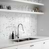 White Kitchen Bar White Glass Picket Mosaic Backsplash Tile BA5504
