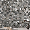 Glass Metal Brown Shell Glass Backsplash Tile BA62013