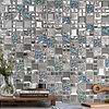 Glass Metal Gray Blue Backsplash Tile BA62011