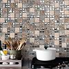 Glass Metal Rose Gold Shell Glass Backsplash Tile BA62015