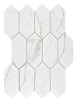 Glass Calacatta Gold Marble Look Mosaic Backsplash Tile BA6702 2