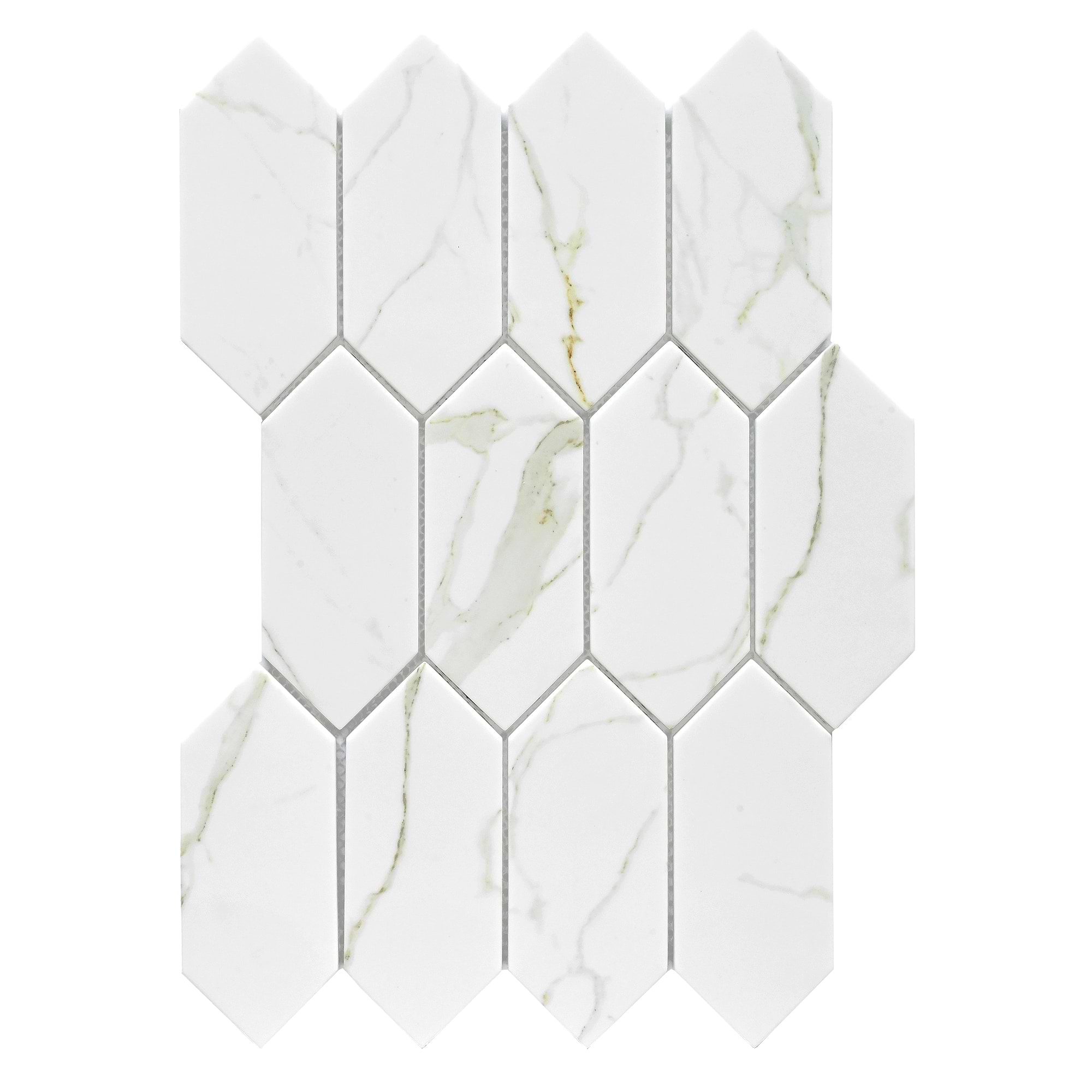 Glass Calacatta Gold Marble Look Mosaic Backsplash Tile BA6702 7