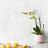 Glass Calacatta Gold Marble Look Mosaic Backsplash Tile BA6702