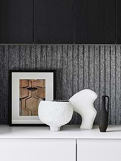 Black Kitchen Shimmery Black Glass Modern Backsplash Tile BA8021