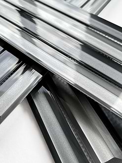 Modern Gray and Black Beveled Metallic Glass Backsplash Tile BA8020 5