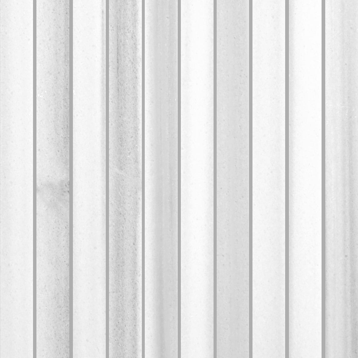 Modern Long Marble White Gray Backsplash Mosaic Tile BA1079 6
