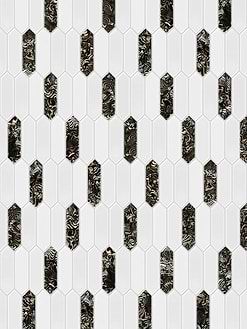 Glass Brown Pearl Picket Backsplash Tile BA6708 1