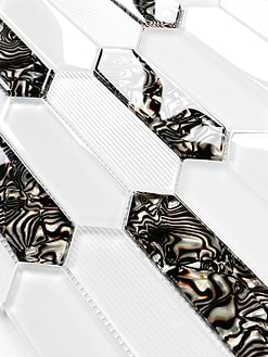 Glass Brown Pearl Picket Backsplash Tile BA6708 10