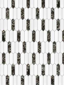 Glass Brown Pearl Picket Backsplash Tile BA6708 2
