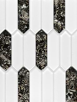 Glass Brown Pearl Picket Backsplash Tile BA6708 5