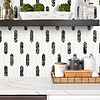 Glass Brown Pearl Picket Backsplash Tile BA6708