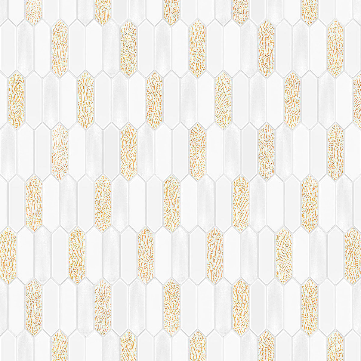 Glass Gold Pearl Picket Backsplash Tile BA6711 3