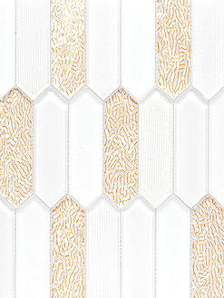 Glass Gold Pearl Picket Backsplash Tile BA6711 8