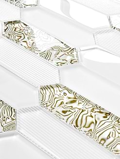 Glass Green Pearl Picket Backsplash Tile BA6710 1
