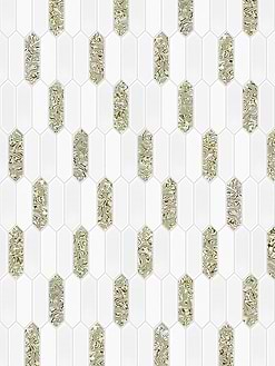 Glass Green Pearl Picket Backsplash Tile BA6710 4