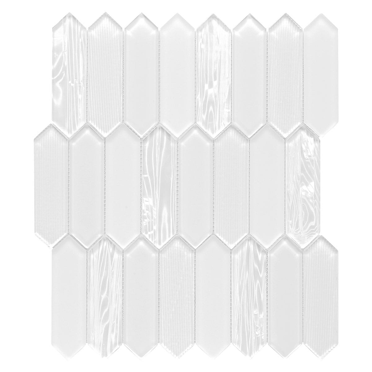 Glass Pearl Picket Backsplash Tile BA6701 mosaic