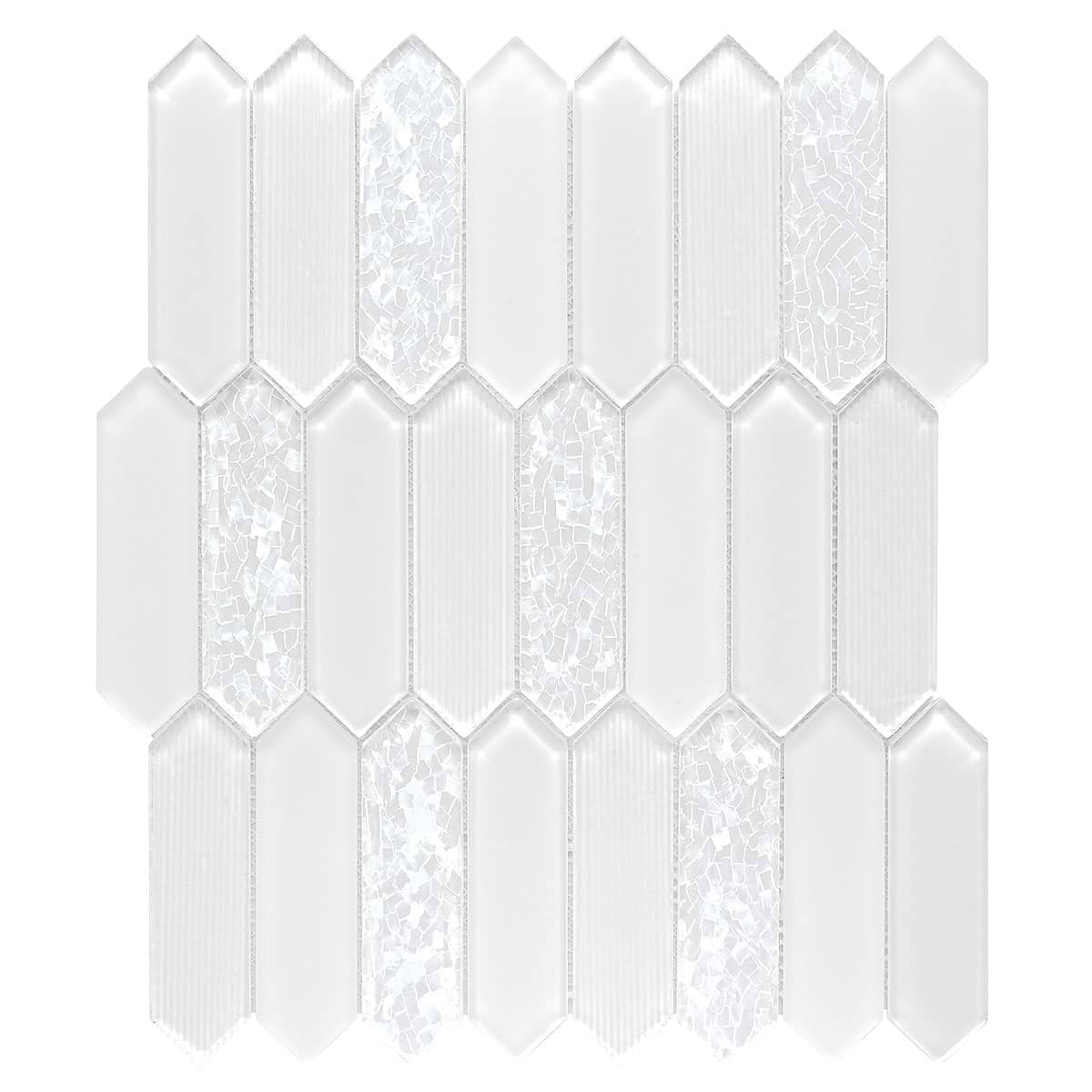 Glass Sparkle Pearl Picket Backsplash Tile BA6709 8