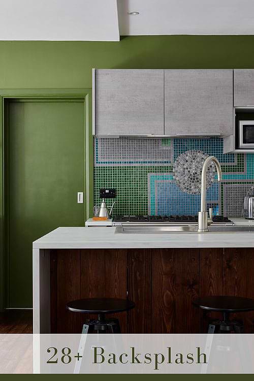 Colorful Mosaic Tile Backsplash