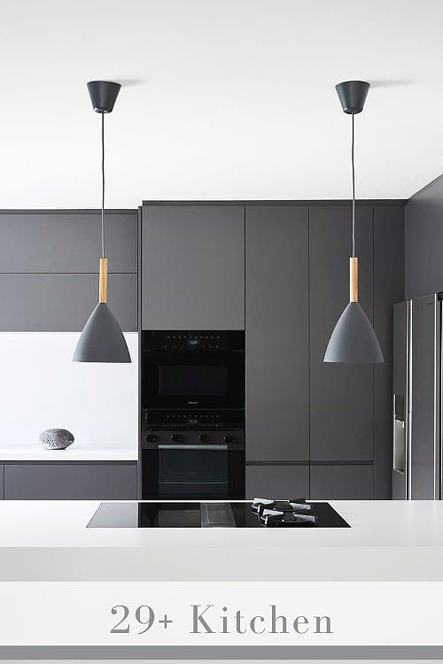 Kitchen with Black Stainless Steel Appliances