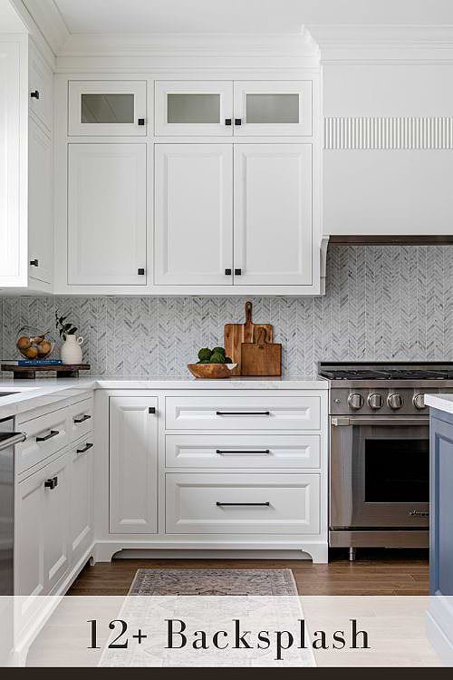 Marble Chevron Backsplash