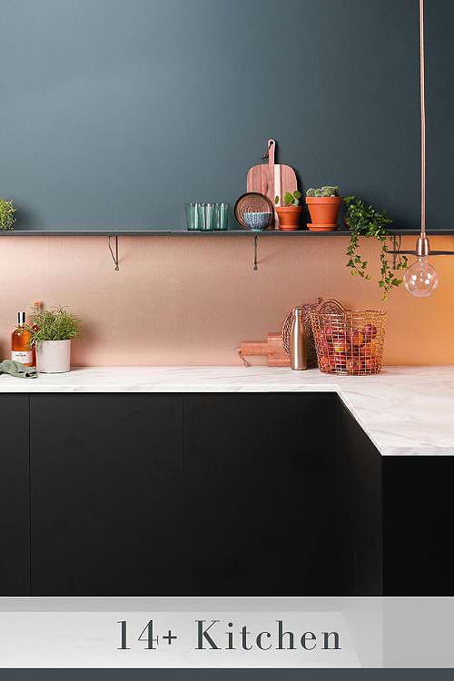Modern Backsplash for Black Cabinets