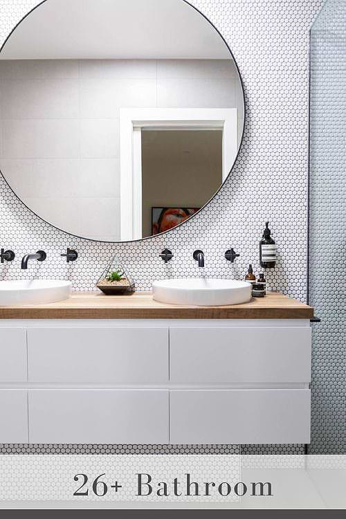 Penny Tile Bathroom Backsplash