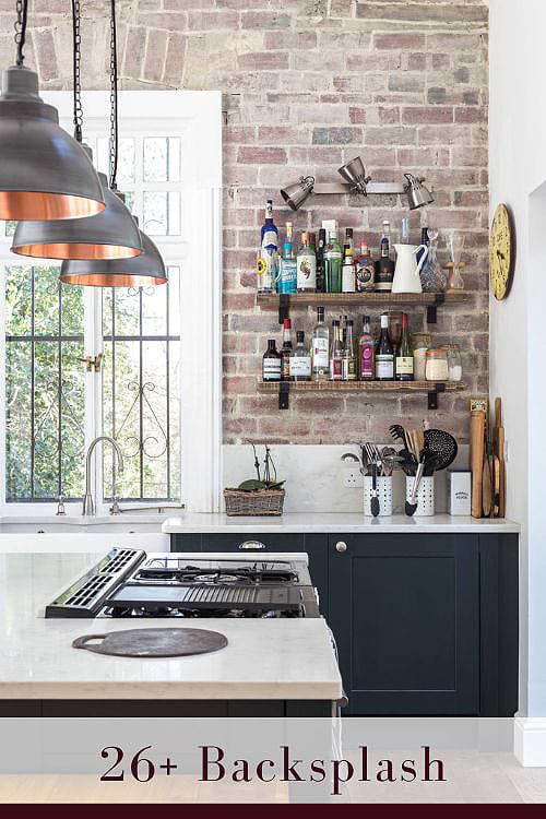 Red Brick Backsplash