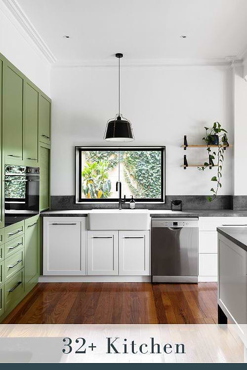 White Cabinets with Dark Countertops