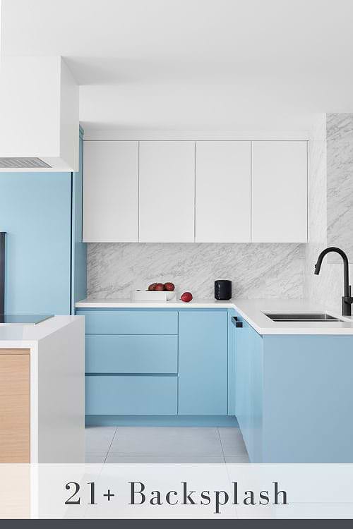 White Stone Backsplash