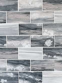 Gray Beige Colors Subway Glass Backsplash Tile 5 BA8009