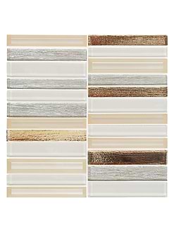 Rose Gold Beveled Edge Glass Backsplash Tile 1 BA8006