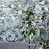Green Glass Metal Hexagon Backsplash Tile BA6203