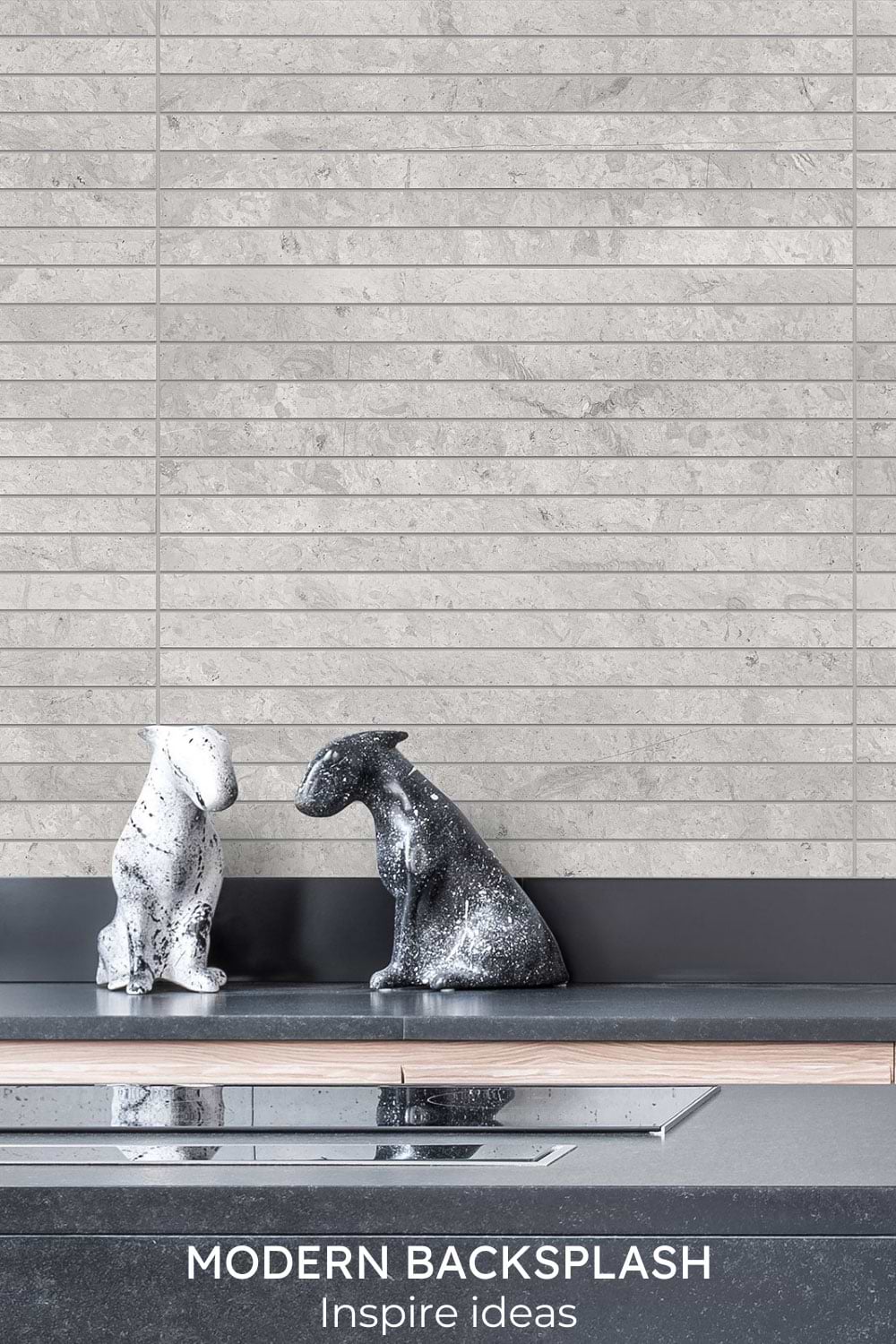 modern backsplash tile black countertop