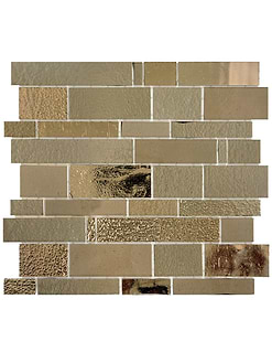 Bronzite Brown Glass Subway Hand Cut Artisan Mosaic Tile BA7019 1