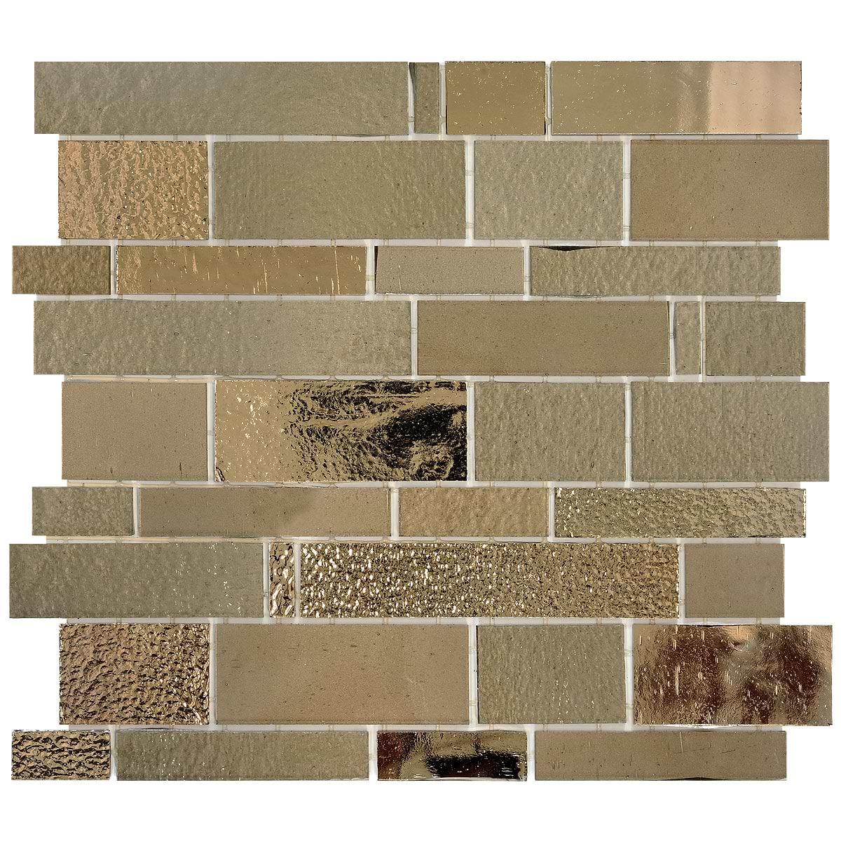 Bronzite Brown Glass Subway Hand Cut Artisan Mosaic Tile BA7019 2