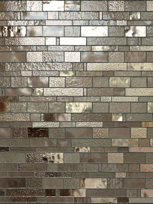Gallery Detail: Bronzite Brown Glass Subway Hand Cut Artisan Mosaic Tile