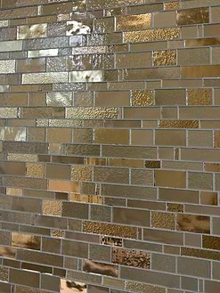 Bronzite Brown Glass Subway Hand Cut Artisan Mosaic Tile BA7019 5