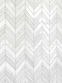 Chevron Pearl Marble Mosaic Backsplash Tile BA8030 3