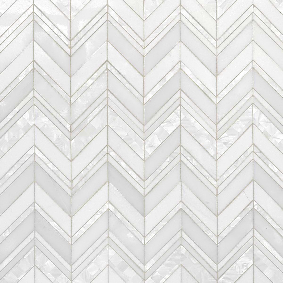 Chevron Pearl Marble Mosaic Backsplash Tile BA8030 6