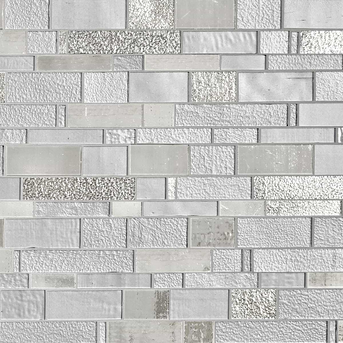 Diamond Gray Glass Subway Hand Cut Artisan Mosaic Tile BA7020 5